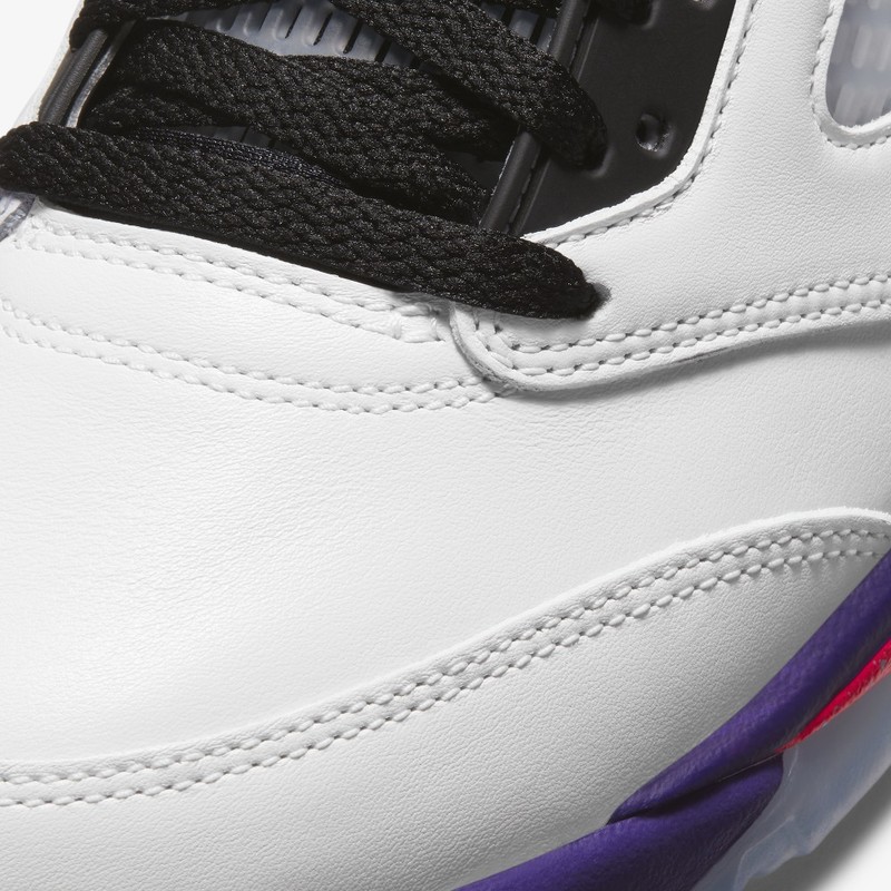 Air Jordan 5 ホワイト/パープル Jordan Air Jordan 5 ホワイト/ブラック/パープル シューズ(男性